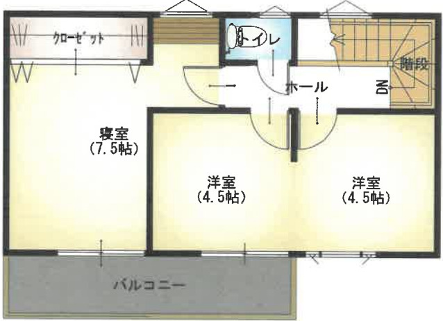 【参考プラン図あり！】土佐市高岡町甲　建築条件付き売土地の完成予想図|2階プラン図