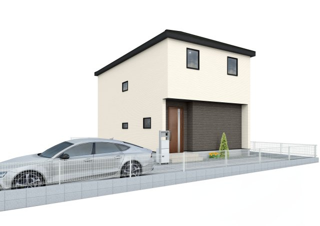 【外観パース】 | 取手市野々井第1期　新築戸建　1号棟 | ゆめみ野駅徒歩12分で通勤・通学も安心です(*^^*)