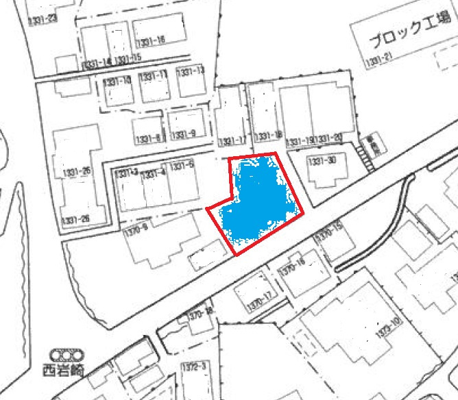 嘉麻市岩崎1331-32の土地図