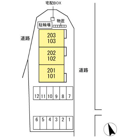 ルミナス北山の区画図