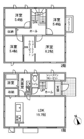 【間取り】 | 渋川2丁目戸建