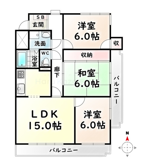 【間取り】 | エーデルハイム汐路【名古屋市賃貸・ファミリータイプ】