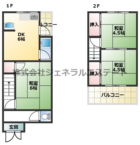葛原新町堂前貸家の間取り
