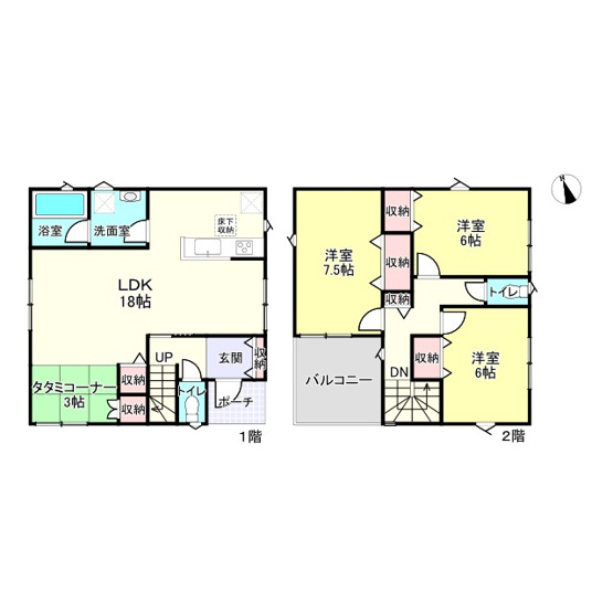【間取り】 | 姫路市野里慶雲寺前町第1/全3棟