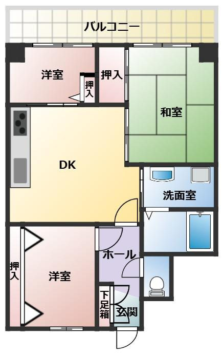 レーベンハイム久喜の間取り|最上階ならではの明るさと心地よい風通しが魅力のお部屋です♪
