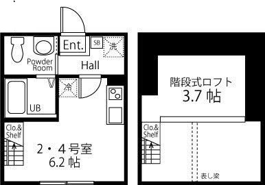 ハーミットクラブハウス日吉Ｋの間取り|間取りです。