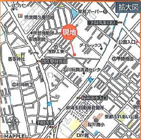 【E号棟】越谷市下間久里新築戸建ての地図