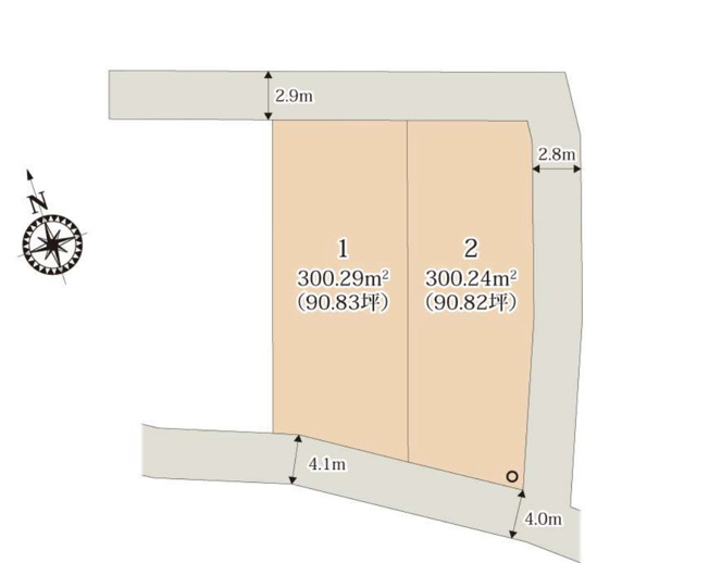 【土地図】 | 熊谷市西野持畔　売地　全　2区画　　2号地