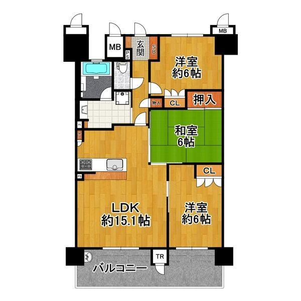 プレミスト和泉府中の間取り