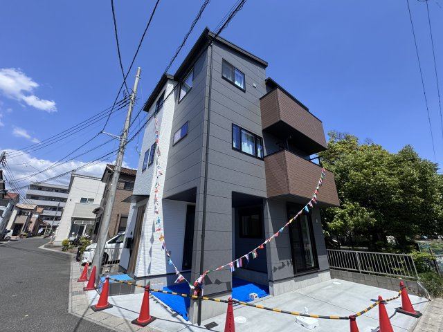 松戸市上矢切新築戸建の外観|完成済み内覧可能です！