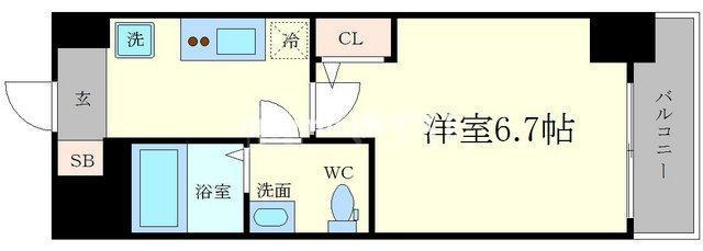 セレニテ本町refletの間取り
