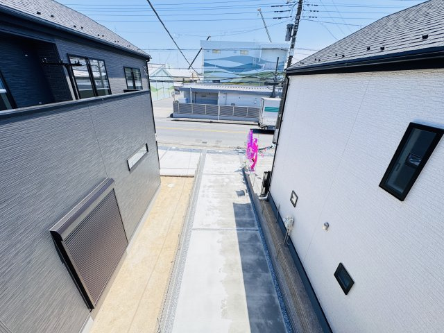 松戸市栄町１丁目新築戸建【北部小学校:7分】の展望|バルコニーより道路側眺望