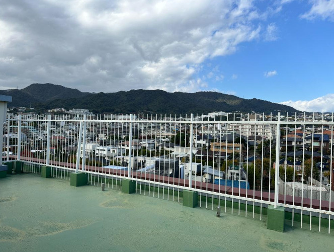 芦屋翠ケ丘パークマンションのバルコニー|北側テラス