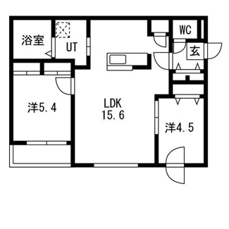 【間取り】 | Lumiere Kotoni(ルミエールコトニ)　仮)GA-琴似2-7MS B棟