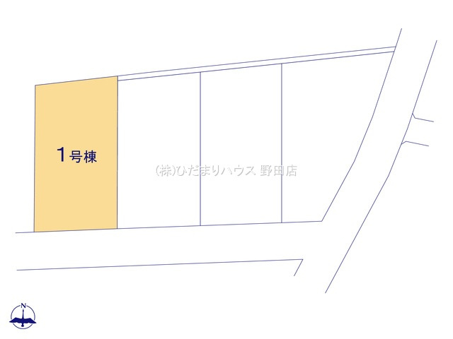 野田市山崎第6　新築戸建　1号棟の区画図|全4棟