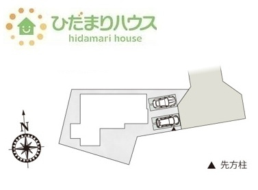 【区画図】 | 土浦市乙戸第1期　新築戸建　7号棟 | 急な来客時にも安心な、並列駐車2台まで可能です(^^♪