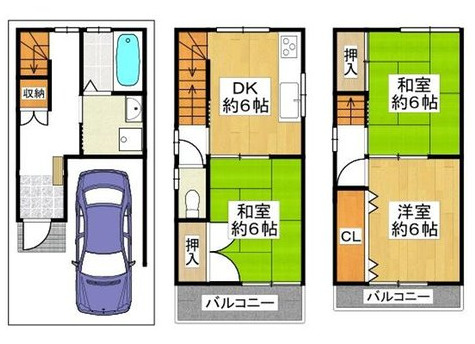 東大阪市東鴻池町5丁目中古一戸建の間取り