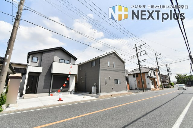上尾市中分4期の前面道路含む現地写真