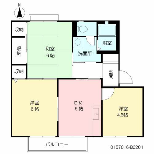 熊本市中央区出水７丁目のアパートの間取り