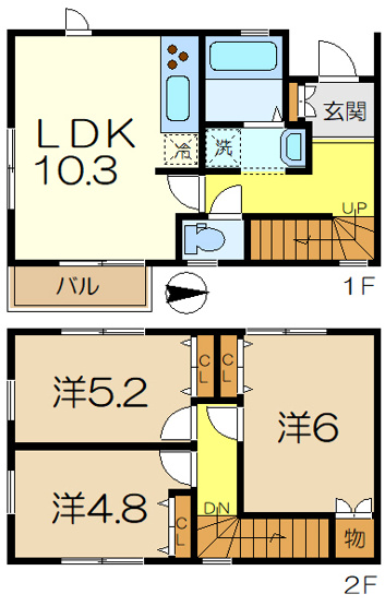 【間取り】 | パークヒル　２号棟