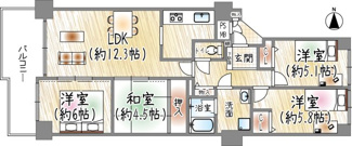 【間取り】 | サンロイヤル池田バードヒル壱号館 | 間取り