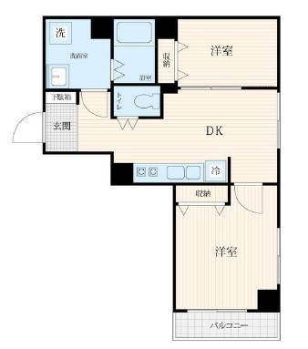 【間取り】 | ディアライフ大塚 | 内装済みのお部屋なので、良好です。
