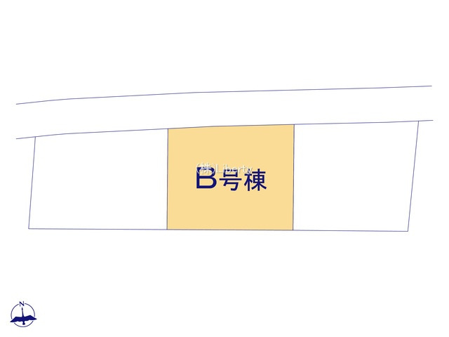 土浦市真鍋5丁目　新築戸建　B号棟の区画図