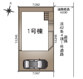 越谷市弥十郎新築戸建ての区画図