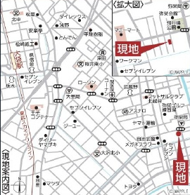 越谷市弥十郎新築戸建ての地図
