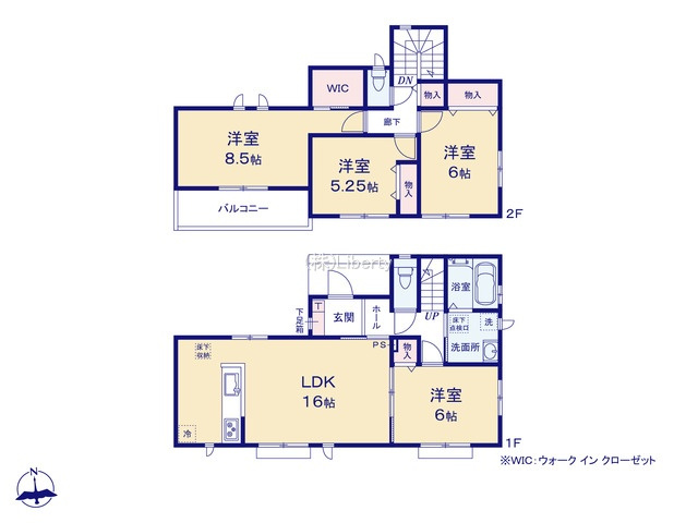 土浦市真鍋5丁目　新築戸建　C号棟の間取り