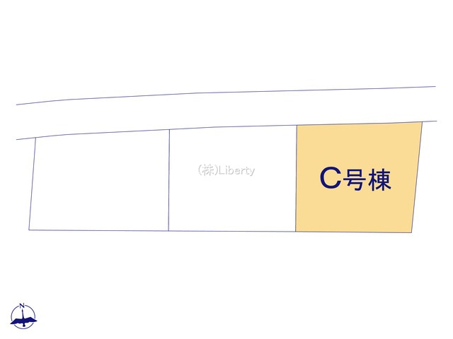 土浦市真鍋5丁目　新築戸建　C号棟の区画図