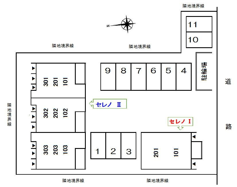 セレノ　Ⅱの区画図