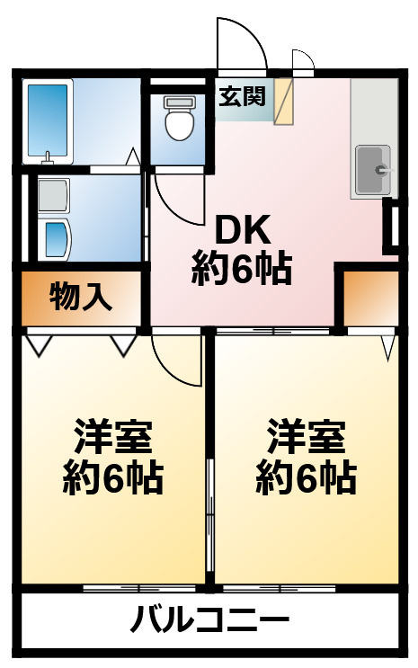 フラットヒルズの間取り