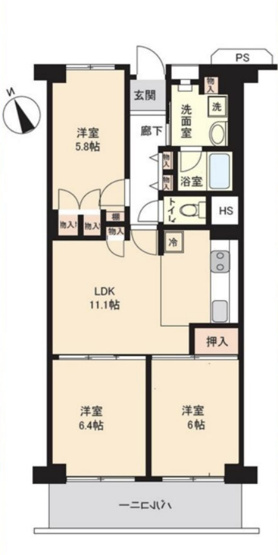 【間取り】 | 北本ハイデンス2号棟　中古マンション