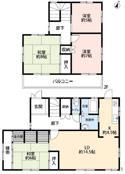 桃山台5丁目　中古戸建の間取り