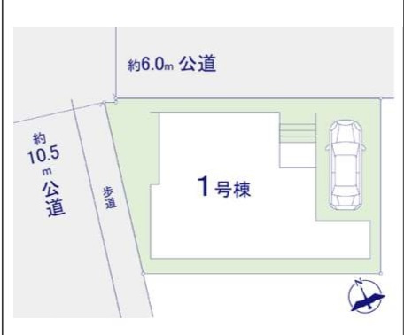松戸市新松戸北２丁目新築戸建【横須賀小学校:7分】の区画図|区画配置図