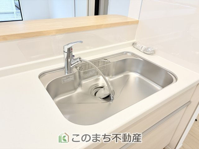 CRADLEGARDEN宇都宮市東峰町第7のキッチン|大きなシンクございます。
