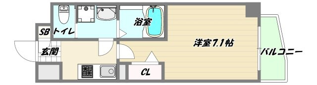 大阪市東淀川区西淡路３丁目の賃貸マンションの間取り