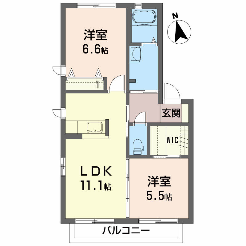 シティ クレール E棟の間取り