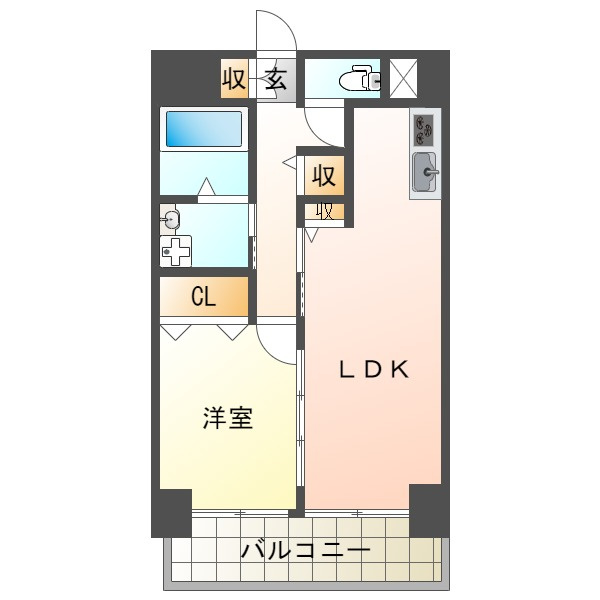 西舞子壱番館の間取り