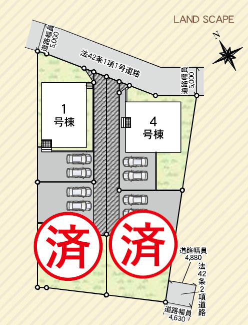 高崎市金古町の区画図