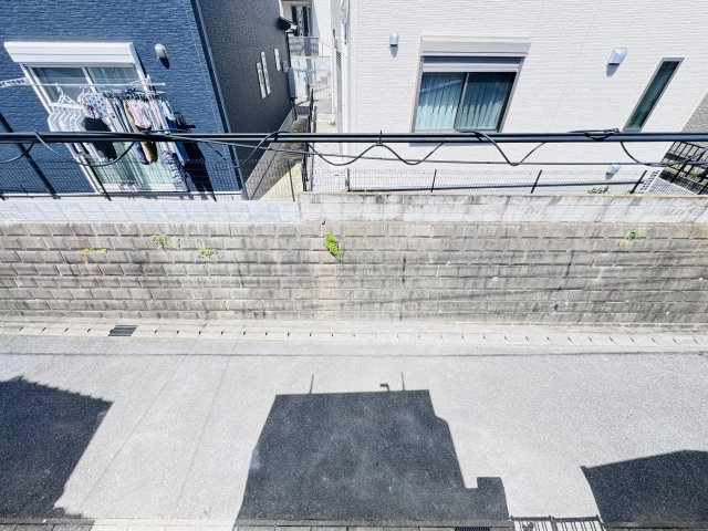 松戸市千駄堀新築戸建の展望|バルコニーより道路側眺望