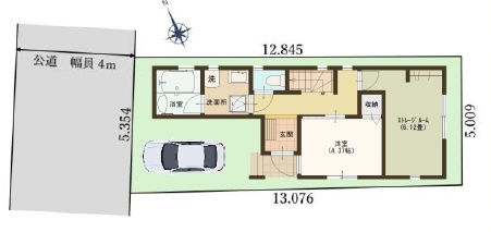 松戸市千駄堀新築戸建の間取り|区画配置図