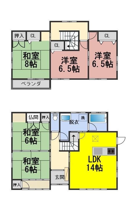 ６６８３８　瑞穂市宝江中古戸建ての間取り