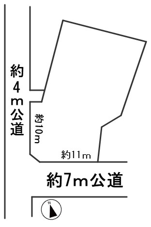 ６６８１２　羽島郡笠松町田代土地の区画図
