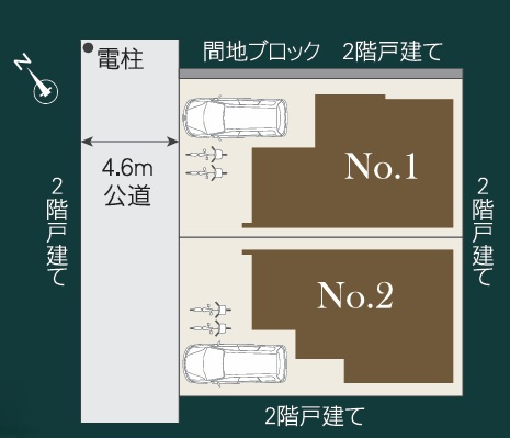 船橋市松が丘４丁目４４７②の区画図