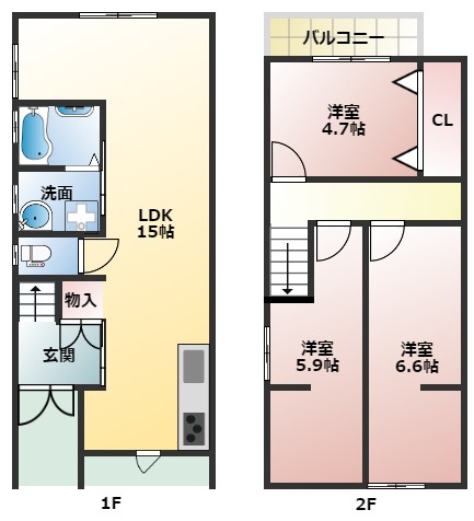 【間取り】 | 阪南町３丁目3L戸建て