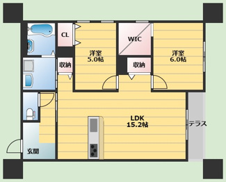 【間取り】 | ハイテラス千里山