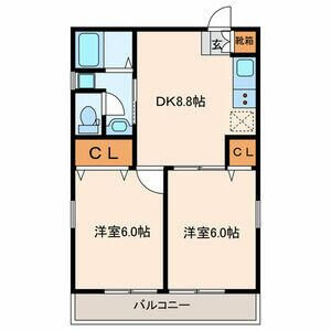 メゾン町田Ⅱの間取り|間取りです。
