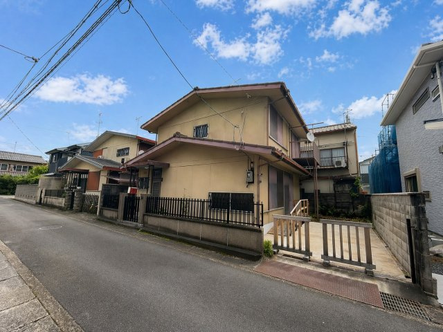 一乗寺松田町　建築条件付土地　新築参考プランAの前面道路含む現地写真|（4/25撮影）